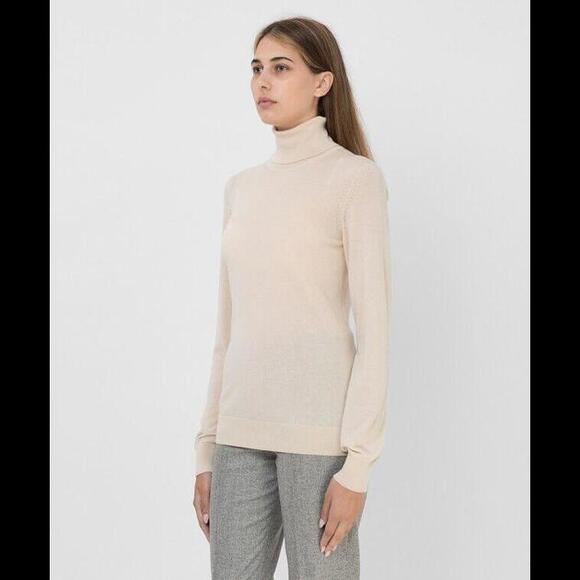 [SOLD] NWT LORO PIANA Women's Sz IT 46 US XL Navy Blue 100% Cashmere Turtleneck - Picture 10 of 13